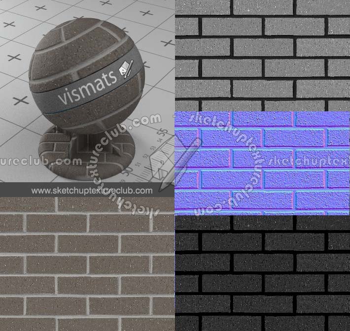 Bricks vray for sketchup Vismats Pack 2 00045 - 11 vismat bricks masonry_preview