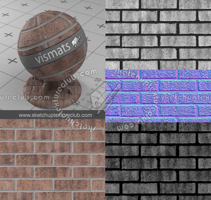 Bricks vray for sketchup Vismats Pack 2 00045 - 12 vismat bricks masonry_preview