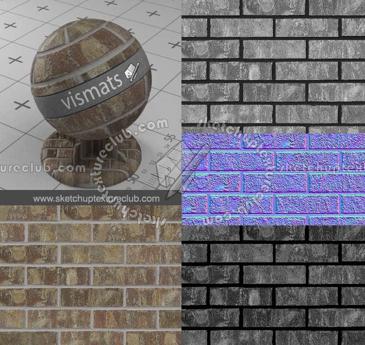 Bricks vray for sketchup Vismats Pack 2 00045 - 15 vismat bricks masonry_preview