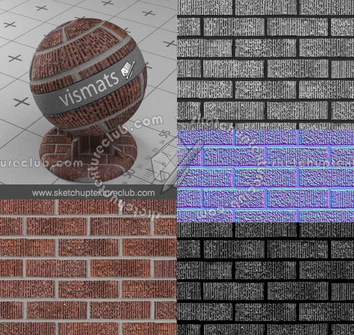 Bricks vray for sketchup Vismats Pack 2 00045 - 16 vismat bricks masonry_preview