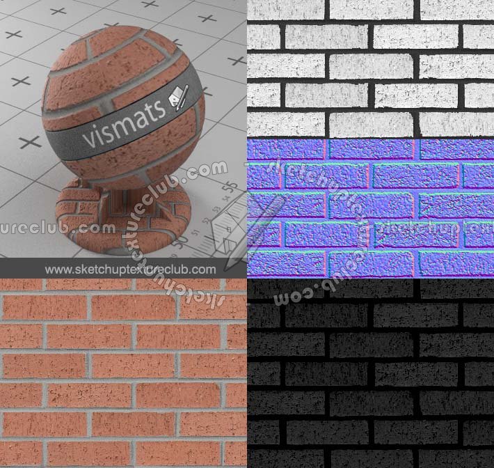 Bricks vray for sketchup Vismats Pack 1 - 00043 - 2_vismat bricks masonry_preview