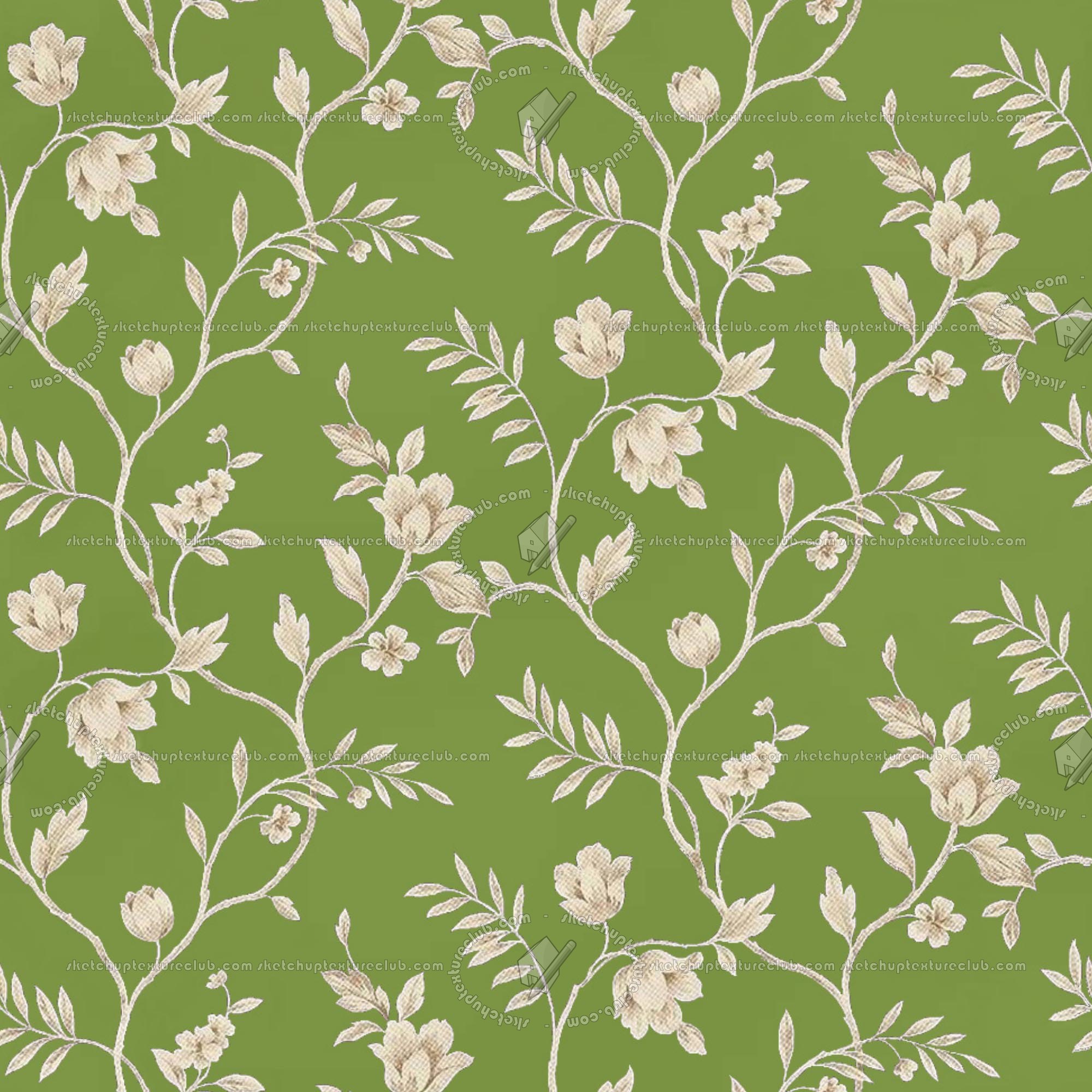 Sage Green Feminine Wallpaper - Peel and Stick - The Wallberry