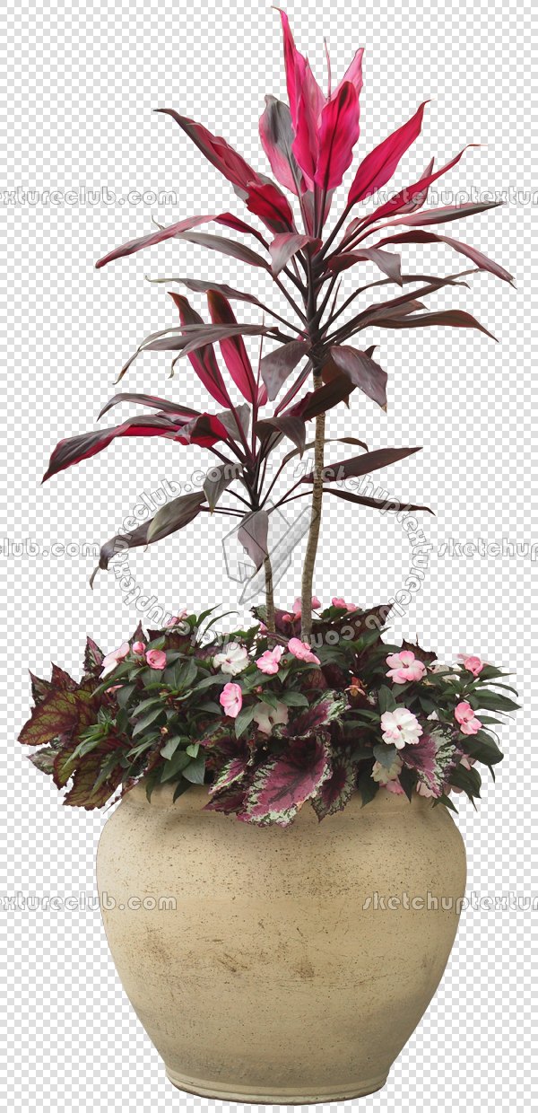 CUT OUT POT PLANTS PACK 3 00018 - pixel 600 x 1240