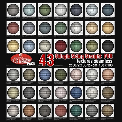 Packs  - HARDIE SHINGLE SIDING STRAIGHT PBR texture seamless 00057