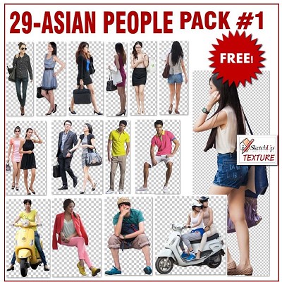 Packs   -  CUT OUT - CUT OUT ASIAN PEOPLE PACK 1 00014