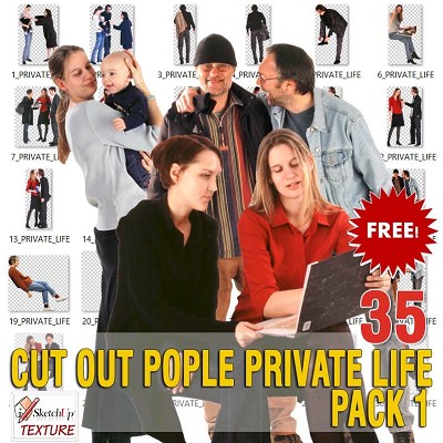 Packs  - 2D CUT OUT PEOPLE - PRIVATE LIFE 00024