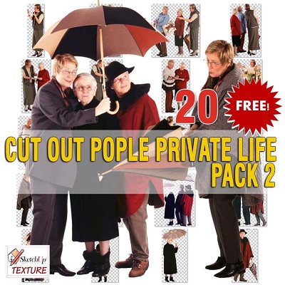Packs   -  CUT OUT - 2D CUT OUT OLDER PEOPLE PACK 2 00025
