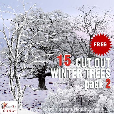 Packs  - CUT OUT WINTER TREES PACK 2 00039
