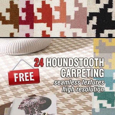 Packs   -  HOUNDSTOOTH COLLECTION - houndstooth carpeting seamless textures pack 00030