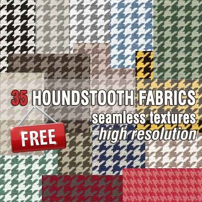 Packs   -  HOUNDSTOOTH COLLECTION - houndstooth pack fabrics seamless textures 00029
