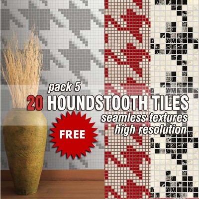 Packs   -  HOUNDSTOOTH COLLECTION - houndstooth pack tiles seamless texture 00033