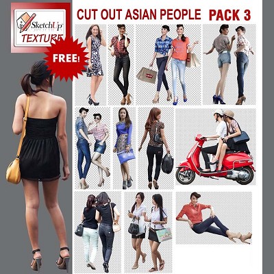 Packs  - CUT OUT ASIAN PEOPLE PACK 3 00047
