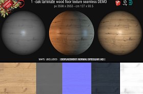 Free textures package Christmas 2018 00052 - 1 oak laminate wood floor texture seamless + maps DEMO