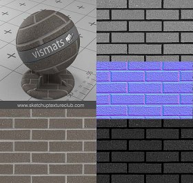 Bricks vray for sketchup Vismats Pack 2 00045 - 11 vismat bricks masonry_preview