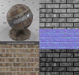 Bricks vray for sketchup Vismats Pack 2 00045 - 15 vismat bricks masonry_preview