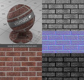 Bricks vray for sketchup Vismats Pack 2 00045 - 16 vismat bricks masonry_preview