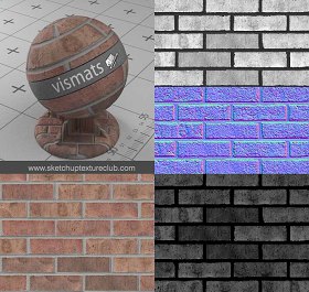 Bricks vray for sketchup Vismats Pack 1 - 00043 - 3_vismat bricks masonry_preview