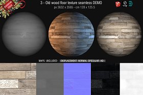 Free textures package Christmas 2018 00052 - 2 old wood floor texture seamless hr + maps DEMO