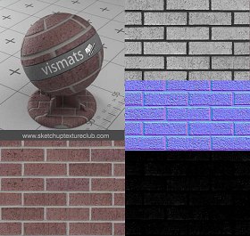 Bricks vray for sketchup Vismats Pack 1 - 00043 - 4_vismat bricks masonry_preview