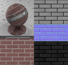 Bricks vray for sketchup Vismats Pack 1 - 00043 - 5_vismat bricks masonry_preview