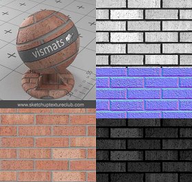 Bricks vray for sketchup Vismats Pack 1 - 00043 - 6_vismat bricks masonry_preview
