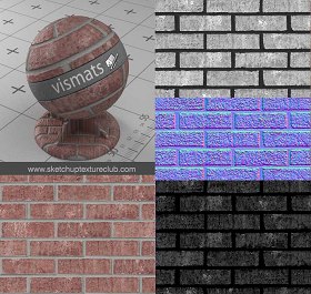 Bricks vray for sketchup Vismats Pack 1 - 00043 - 7_vismat bricks masonry_preview