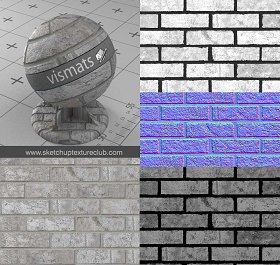 Bricks vray for sketchup Vismats Pack 1 - 00043 - 8_vismat bricks masonry_preview