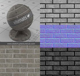 Bricks vray for sketchup Vismats Pack 2 00045 - 9  vismat bricks masonry_preview