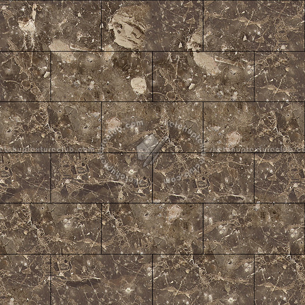 Textures   -   ARCHITECTURE   -   TILES INTERIOR   -   Marble tiles   -   Brown  - Breccia brown marble tile texture seamless 14179 (seamless)