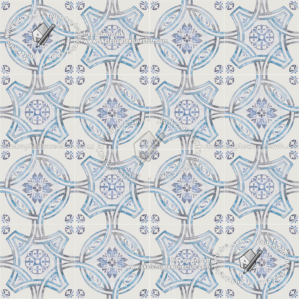 Textures - ARCHITECTURE - TILES INTERIOR - Ornate tiles - Geometric patterns - Ceramic floor tile geometric patterns texture seamless 18849 (seamless)