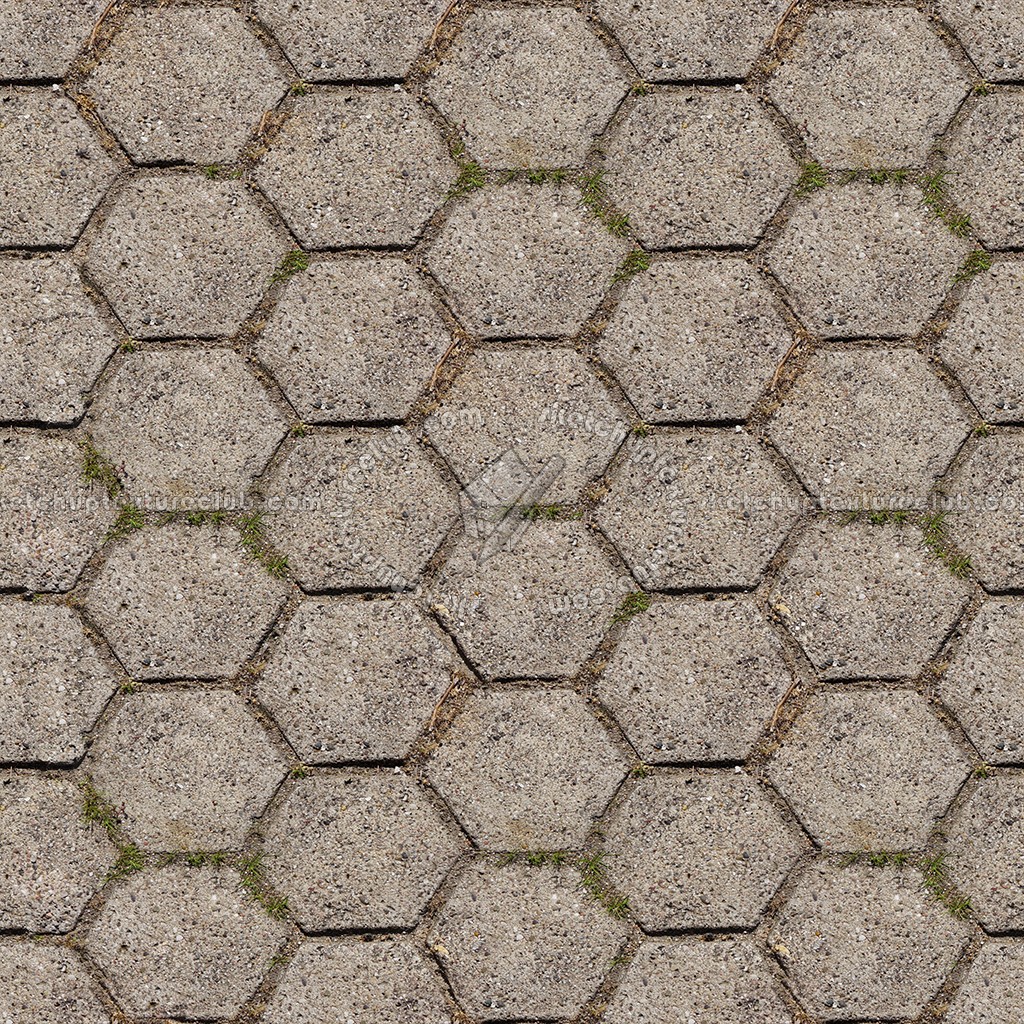 Textures   -   ARCHITECTURE   -   PAVING OUTDOOR   -   Hexagonal  - Concrete paving outdoor hexagonal texture seamless 05982 (seamless)