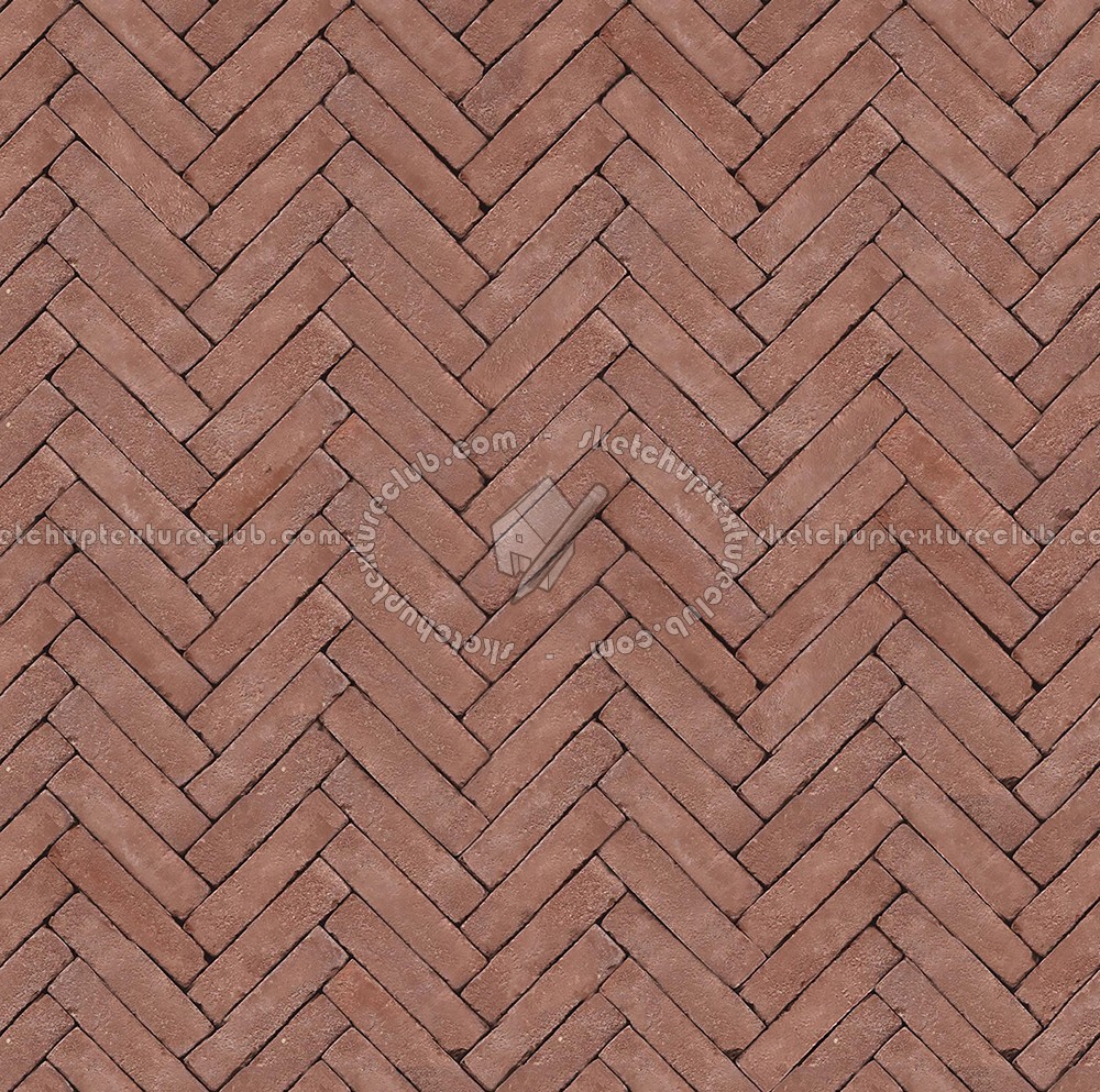 Textures - ARCHITECTURE - PAVING OUTDOOR - Terracotta - Herringbone - Cotto paving herringbone outdoor texture seamless 06726 (seamless)