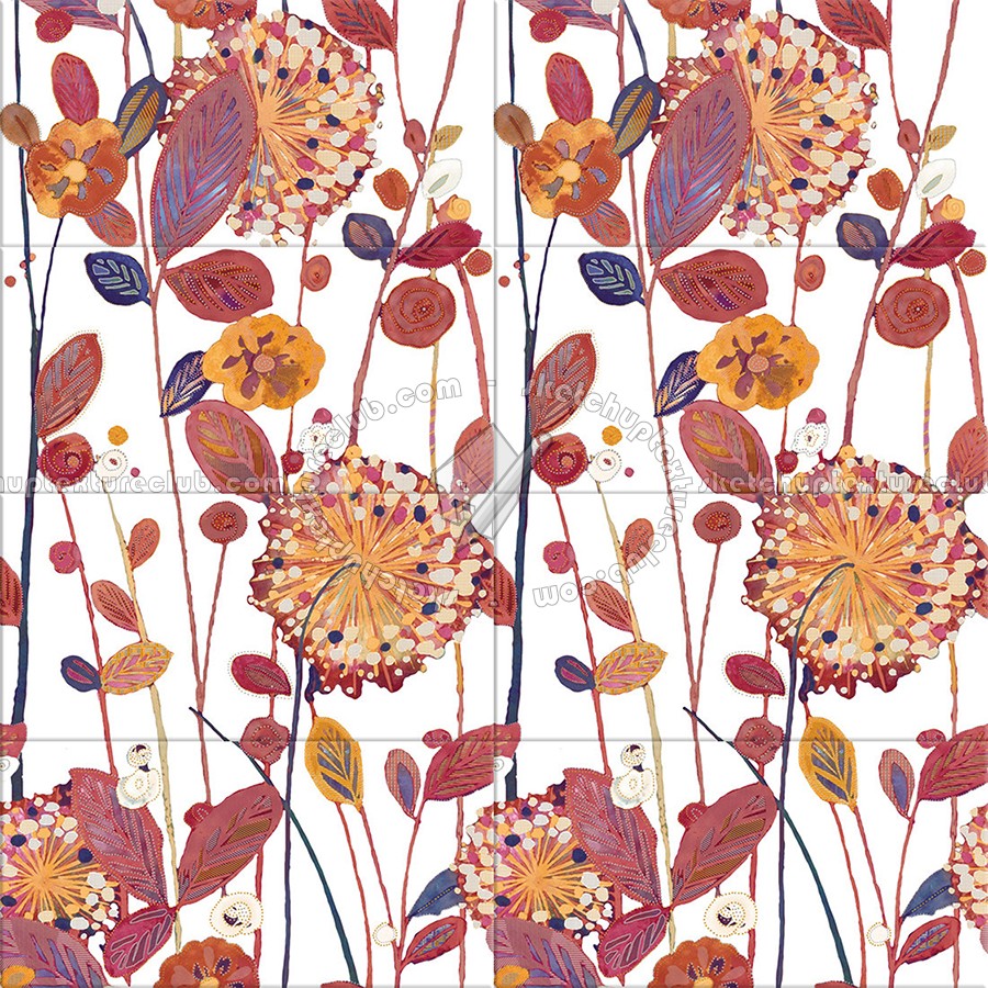 Textures - ARCHITECTURE - TILES INTERIOR - Ornate tiles - Country style - Country style tiles texture seamless 17261 (seamless)