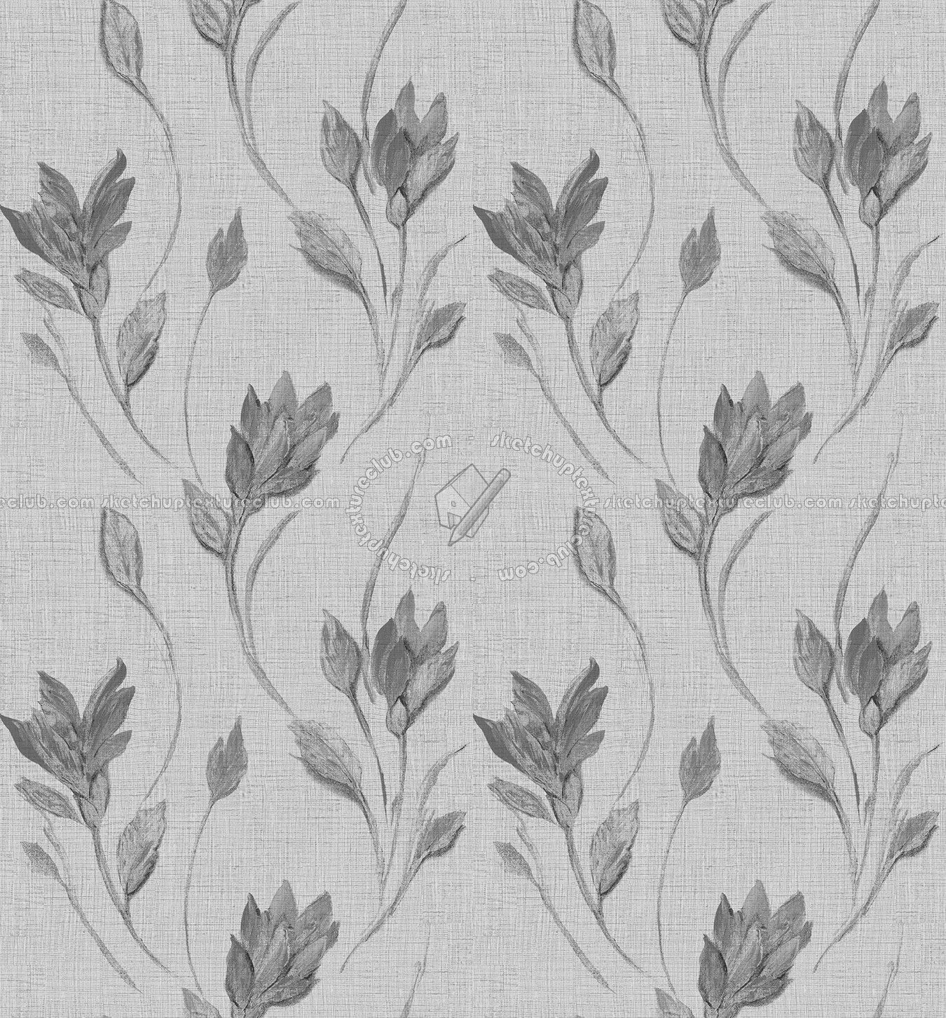 Textures - MATERIALS - WALLPAPER - Parato Italy - Immagina - Flower wallpaper immagina by parato texture seamless 11372 - Specular