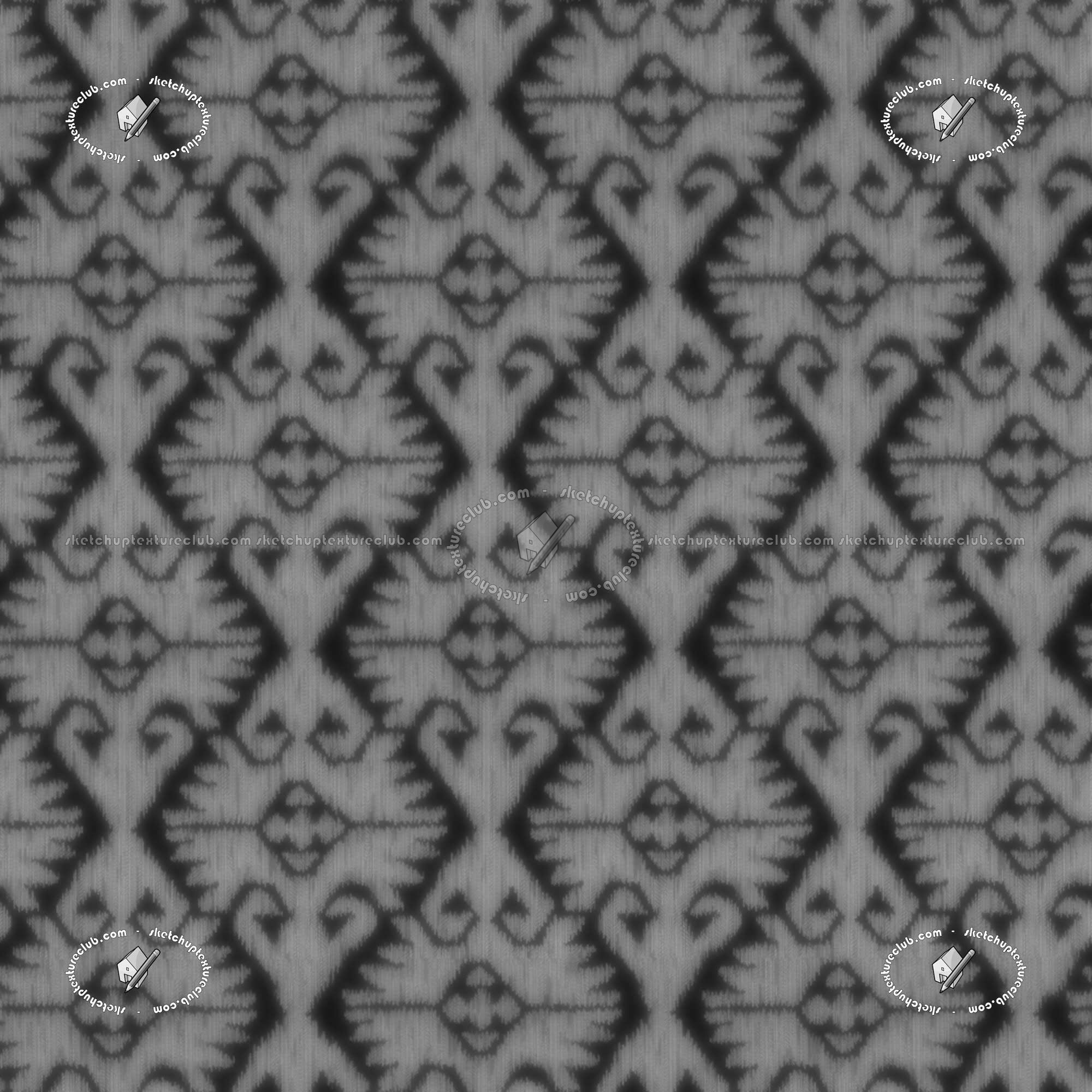 Textures - MATERIALS - FABRICS - Geometric patterns - Green covering fabric geometric jacquard texture seamless 20937 - Bump