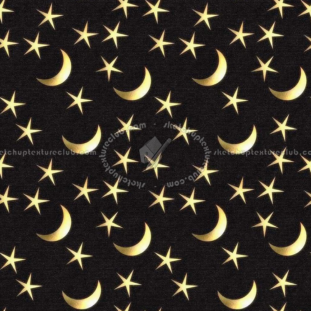 Textures   -   MATERIALS   -   WALLPAPER   -   various patterns  - Moon and stars wallpapers texture seamless 12121 (seamless)