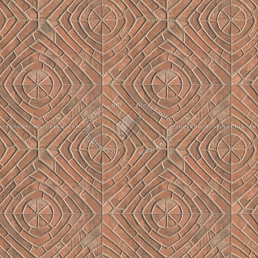 Textures - ARCHITECTURE - PAVING OUTDOOR - Terracotta - Blocks mixed - Paving cotto mixed size texture seamless 06567 (seamless)