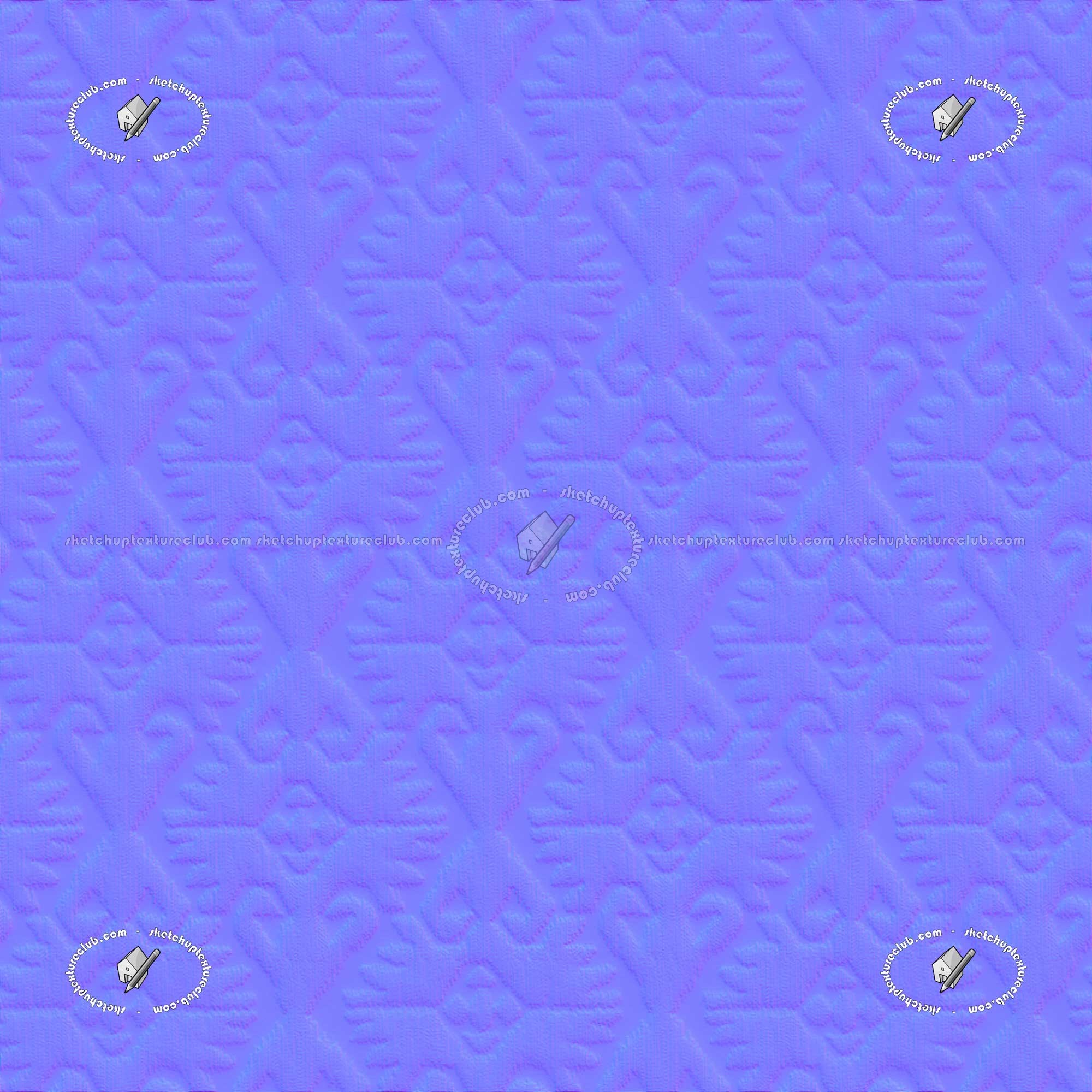 Textures   -   MATERIALS   -   FABRICS   -   Geometric patterns  - Blue covering fabric geometric jacquard texture seamless 20938 - Normal