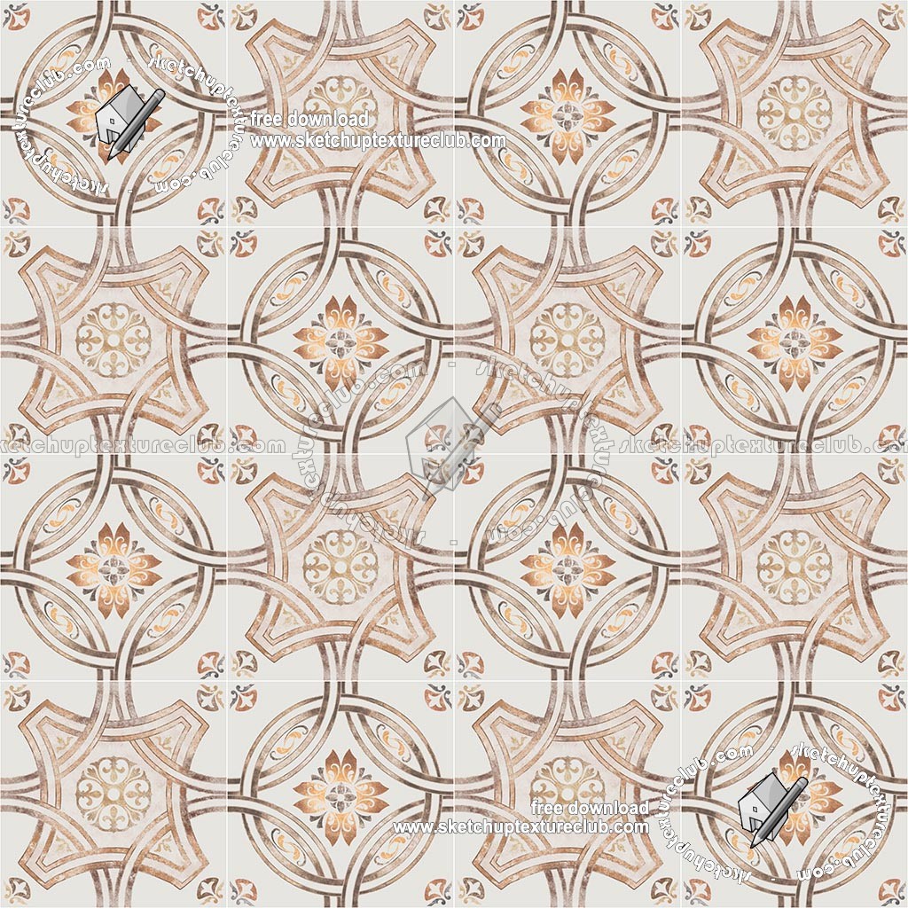 Textures   -   ARCHITECTURE   -   TILES INTERIOR   -   Ornate tiles   -   Geometric patterns  - Ceramic floor tile geometric patterns texture seamless 18850 (seamless)