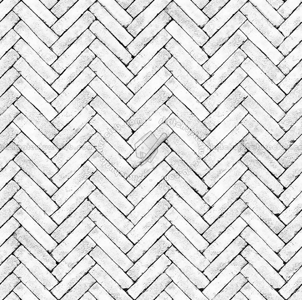 Textures   -   ARCHITECTURE   -   PAVING OUTDOOR   -   Terracotta   -   Herringbone  - Cotto paving herringbone outdoor texture seamless 06727 - Bump