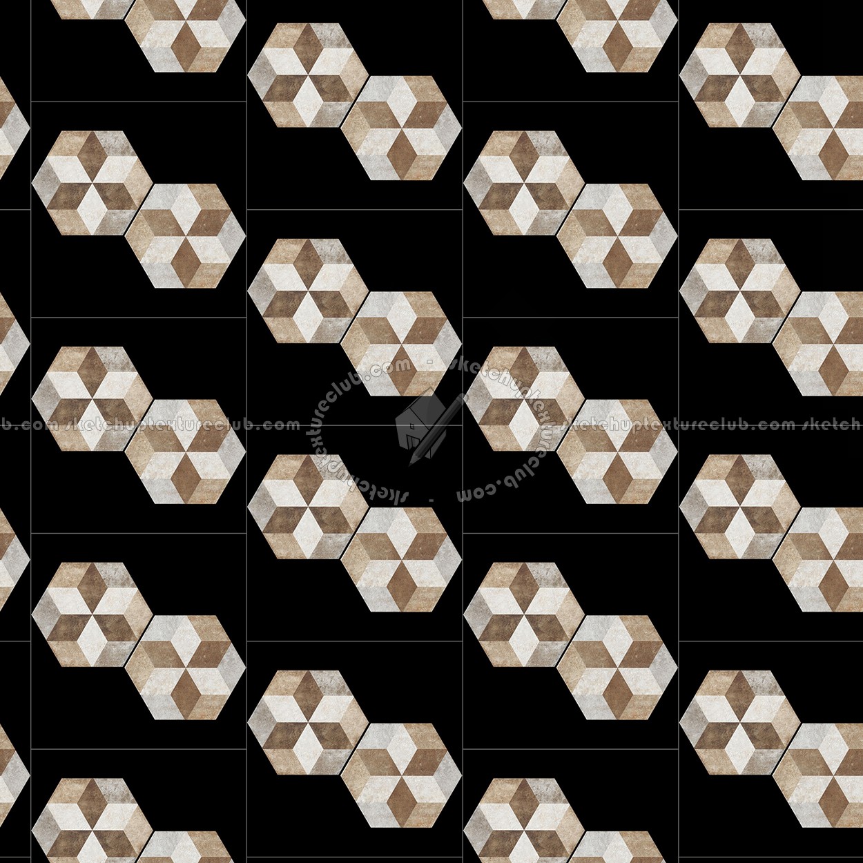 Textures   -   ARCHITECTURE   -   TILES INTERIOR   -   Hexagonal mixed  - Hexagonal tile texture seamless 16866 (seamless)