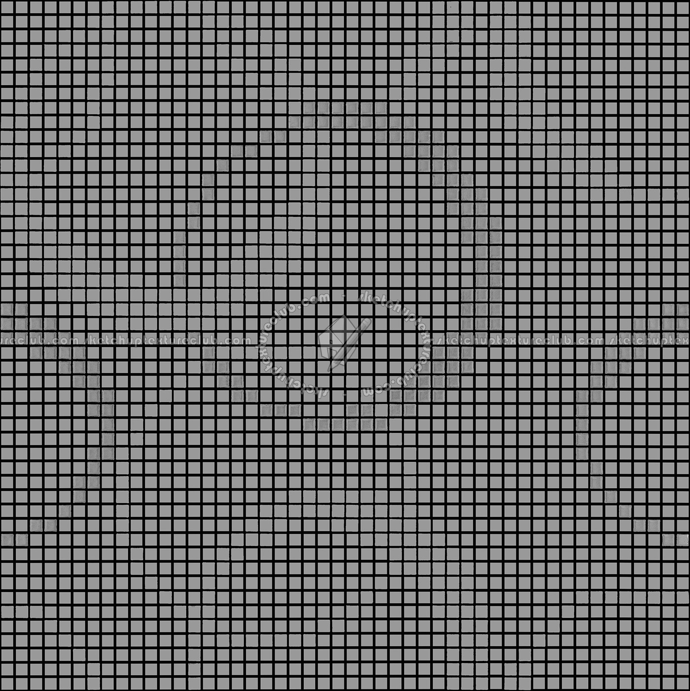 Textures - ARCHITECTURE - TILES INTERIOR - Mosaico - Classic format - Patterned - Mosaico patterned tiles texture seamless 15027 - Bump