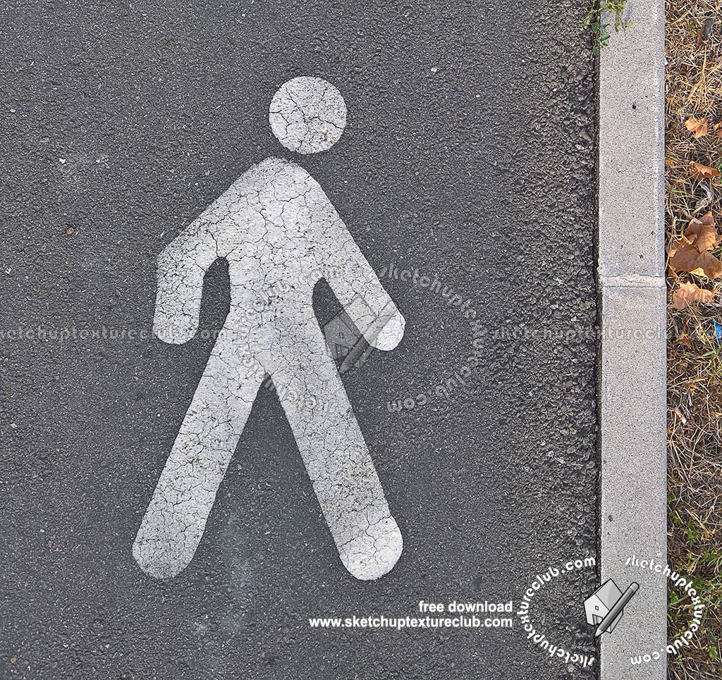 Textures - ARCHITECTURE - ROADS - Roads Markings - Road markings pedestrian area texture 18738