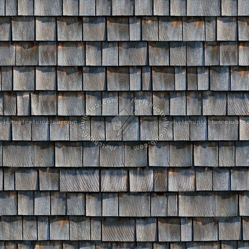 Wood Shingles Roof Textures Seamless