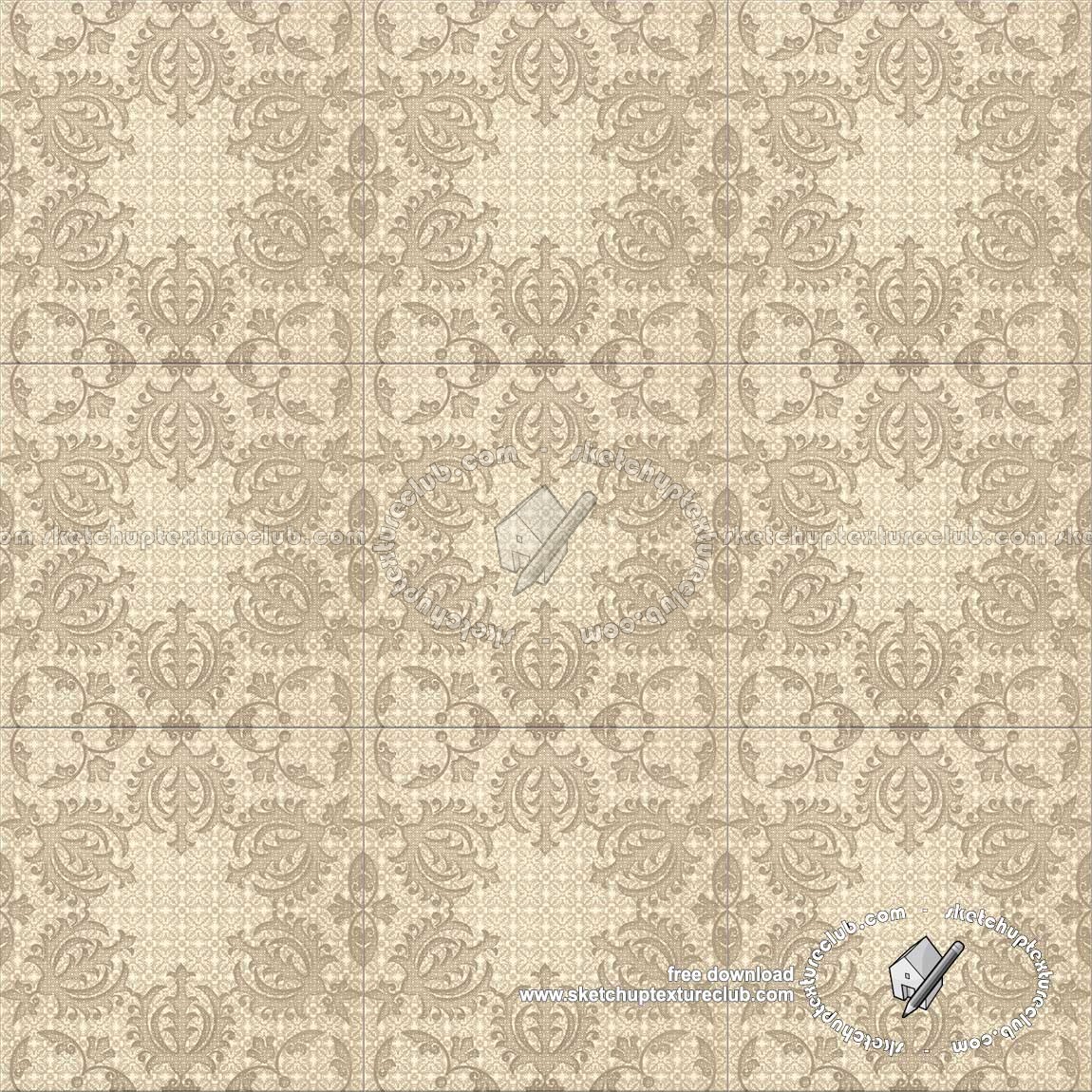 Textures   -   ARCHITECTURE   -   TILES INTERIOR   -   Ornate tiles   -   Mixed patterns  - Ceramic ornate tile texture seamless 20231 (seamless)