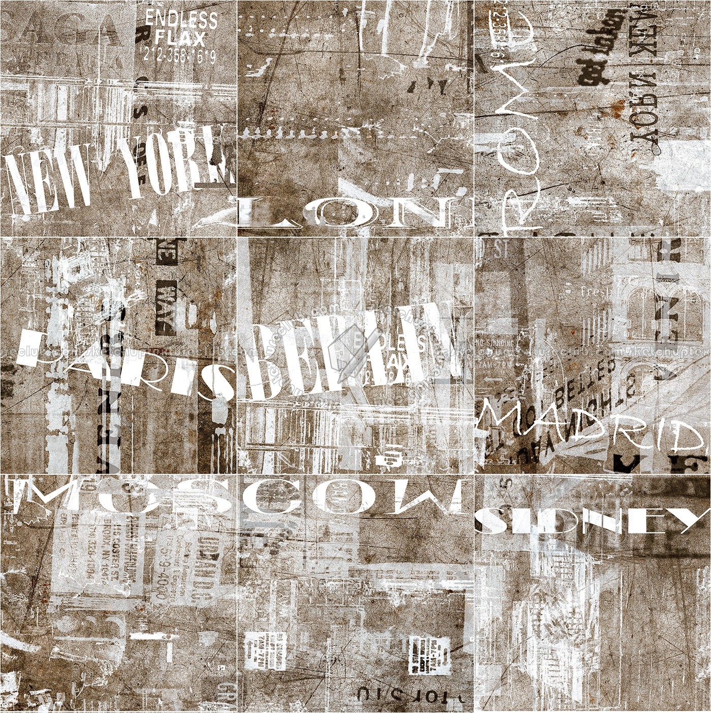 Textures   -   ARCHITECTURE   -   TILES INTERIOR   -   Design Industry  - Graffiti urban style square tile texture seamless 14042 (seamless)