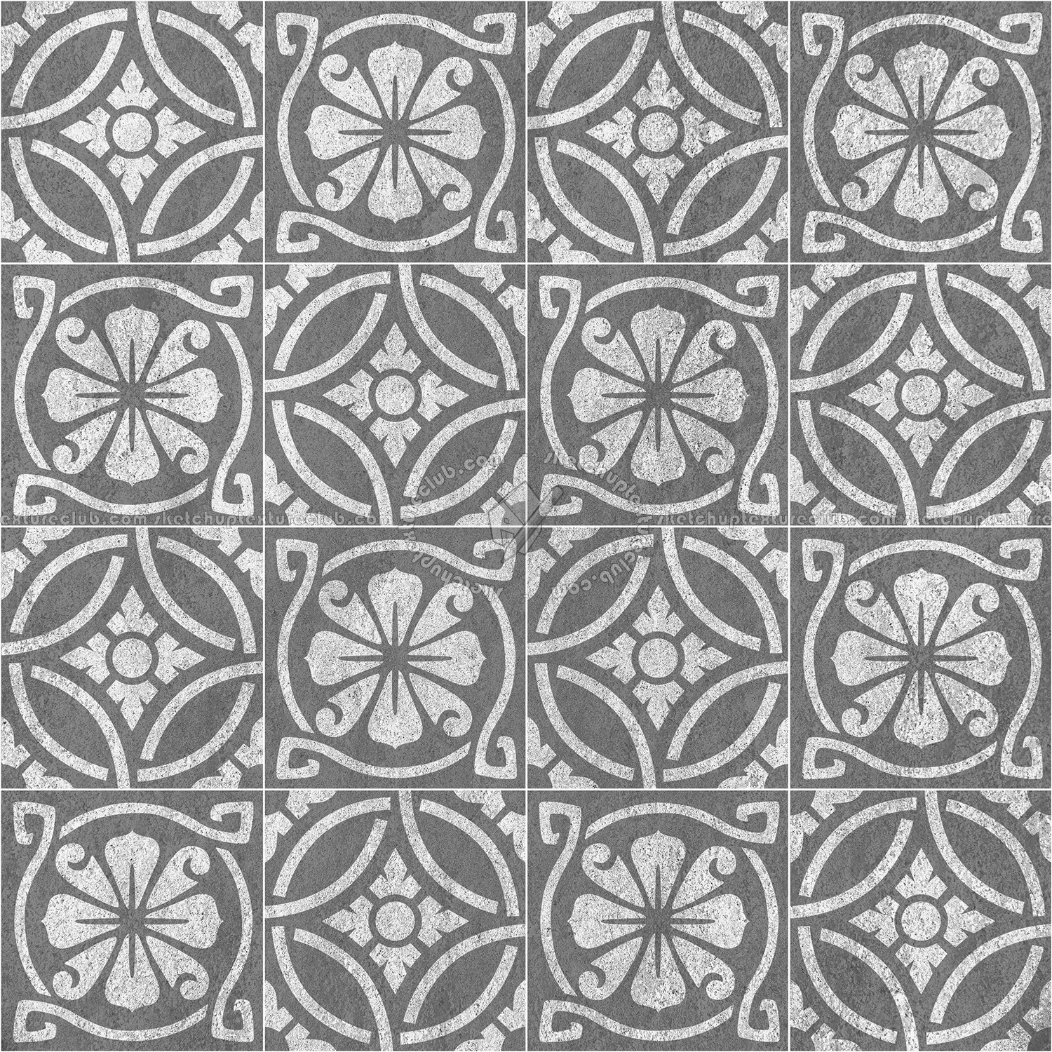 Textures   -   ARCHITECTURE   -   TILES INTERIOR   -   Cement - Encaustic   -   Victorian  - Victorian cement floor tile texture seamless 13657 (seamless)