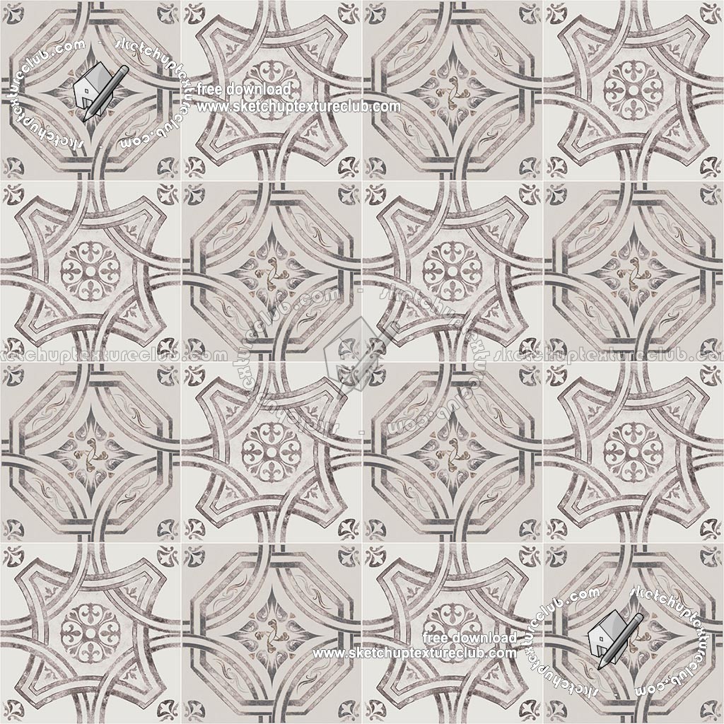 Textures   -   ARCHITECTURE   -   TILES INTERIOR   -   Ornate tiles   -   Geometric patterns  - Ceramic floor tile geometric patterns texture seamless 18852 (seamless)