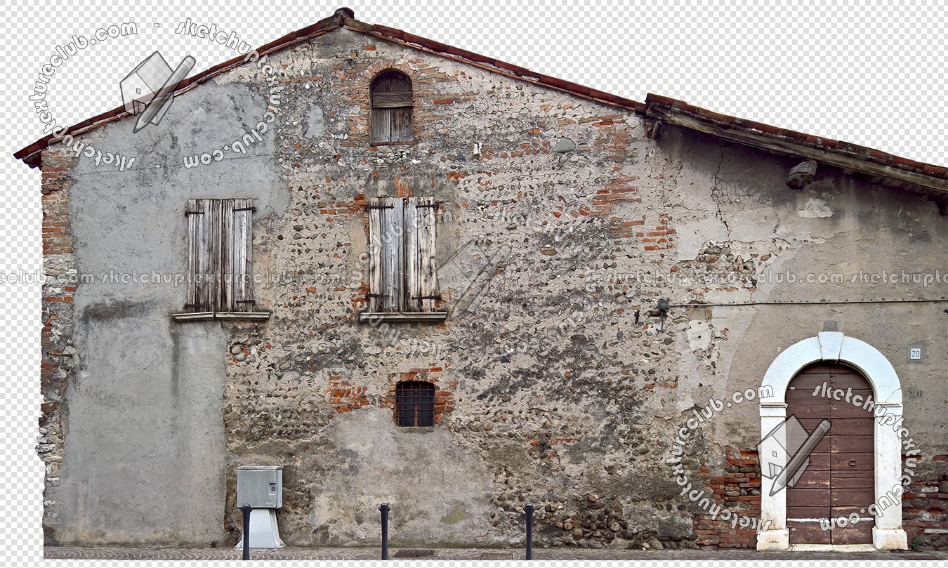 Textures - ARCHITECTURE - BUILDINGS - Old country buildings - Cut out old country building texture 17438