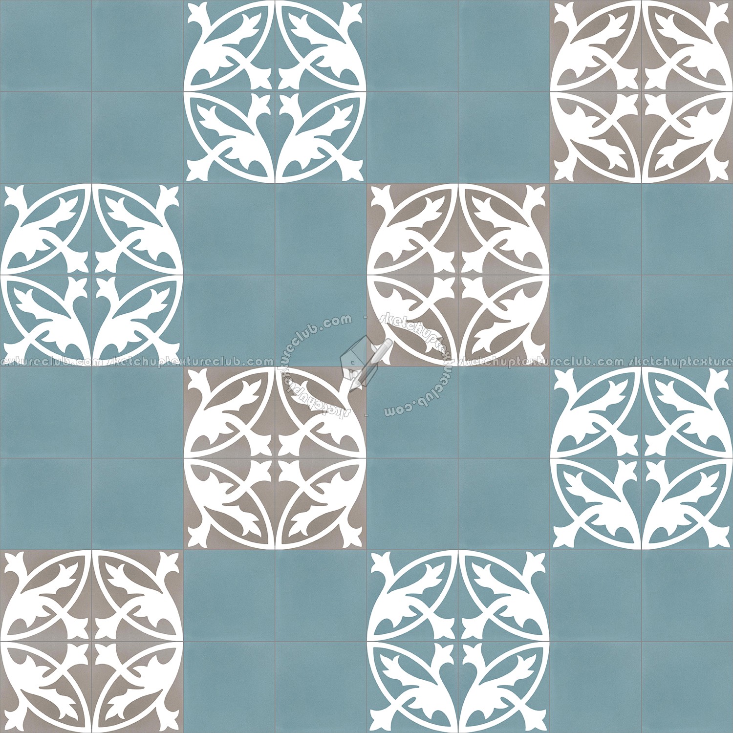 Textures   -   ARCHITECTURE   -   TILES INTERIOR   -   Cement - Encaustic   -   Encaustic  - Traditional encaustic cement ornate tile texture seamless 13438 (seamless)